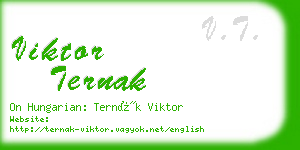 viktor ternak business card